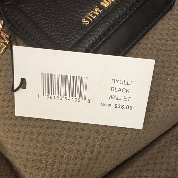 Steve Madden Black Faux Leather Small Wallet - Picture 2 of 5